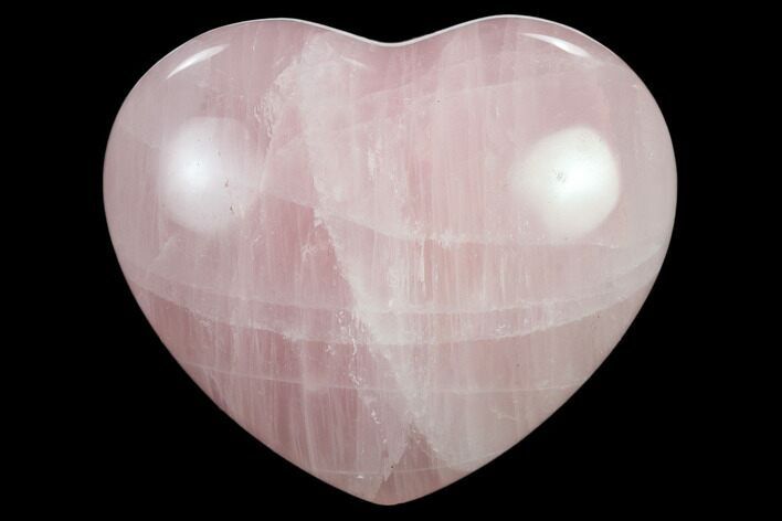 Polished Rose Quartz Heart - Madagascar #134795